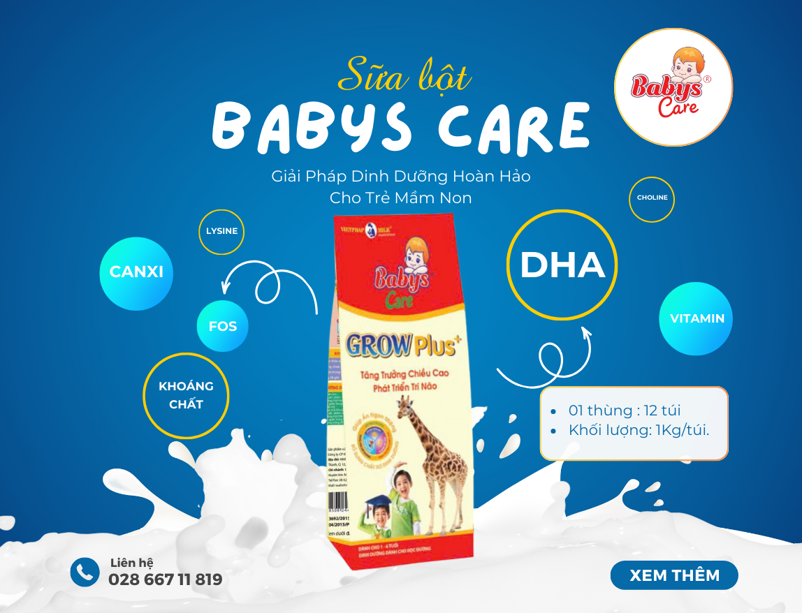 Sữa bột dành cho nhà trẻ Babys Care